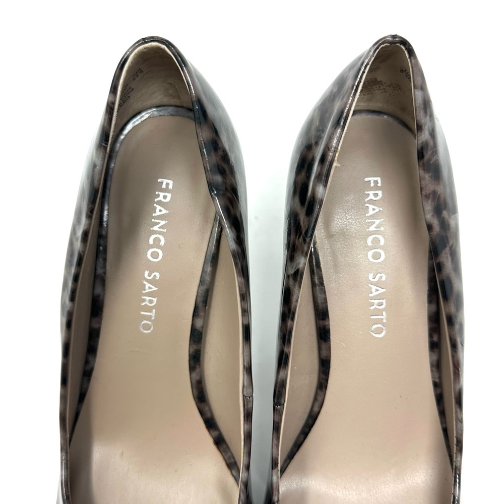 Franco Sarto Cicero Womens Platform Leopard Patent Block Heel Pump - Picture 5 of 8